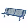 Banc de jardin métal 2 pieds bleu