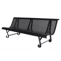 Banc extérieur en métal 2 pieds noir