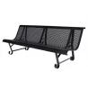 Banc extérieur en métal 2 pieds noir
