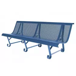 Banc 3 pieds en métal bleu