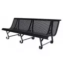 Banc terrasse extérieur métal noir