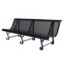Banc terrasse extérieur métal noir
