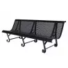 Banc terrasse extérieur métal noir