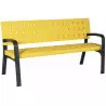 Banc de jardin en plastique jaune Banc de jardin en plastique jaune