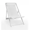 Chaise longue de jardin pliante blanc