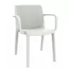 Chaise de jardin empilable blanc