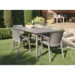 Ensemble repas jardin extérieur sable Ensemble repas jardin extérieur sable