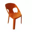 Chaise extérieur enfant empilable orange