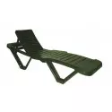 Chaise longue transat vert