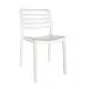 Chaise extérieur empilable blanc
