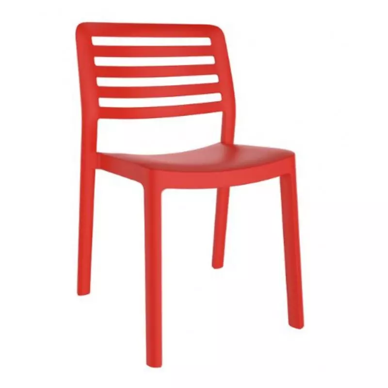 Chaise extérieur design rouge