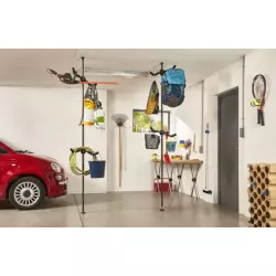 Barre télescopique de rangement pour garage