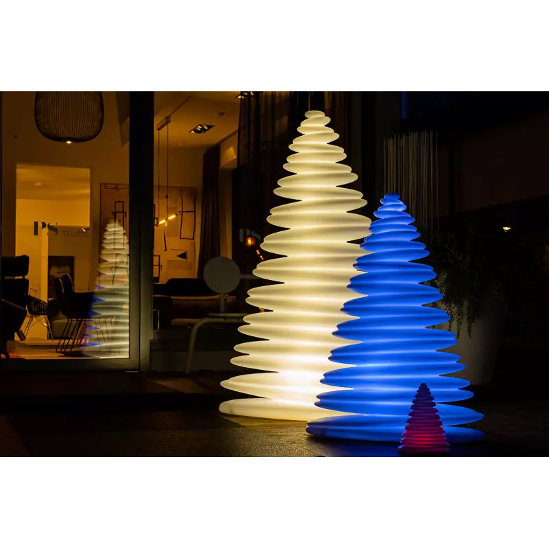 Sapin de Noël lumineux design, Sapin lumineux moderne Coloris Lumière  uniquement Blanche Dimensions 38 x 26 x H.50 cm