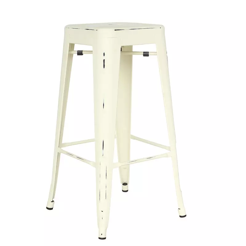 Tabouret de bar en métal Beige ancien