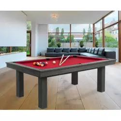 Billard d'intérieur LIMA coloris anthracite et rouge