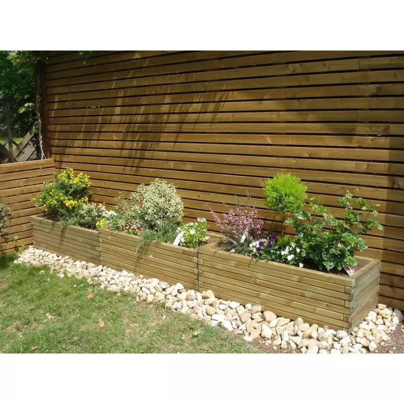 Jardinière rectangulaire en bois