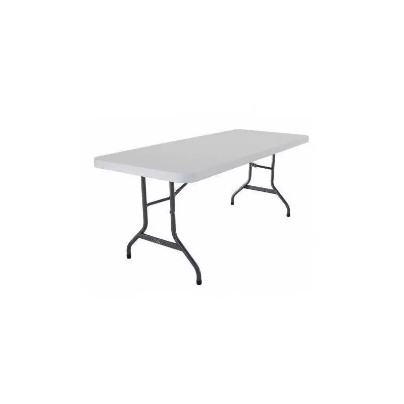 LIFETIME 183 x 76 cm - Table pliante professionnelle en polypro Blanche