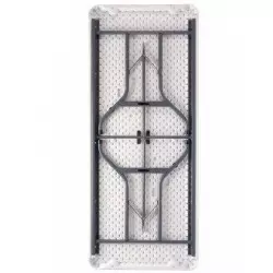 LIFETIME 183 x 76 cm - Table pliante professionnelle en polypro Blanche