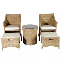 Mobilier extérieur - salon de jardin pour balcon imitation osier