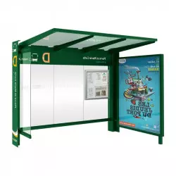 Station bus Kub PROCITY - Avec bardage et vitrine Station bus Kub PROCITY - Avec bardage et vitrine