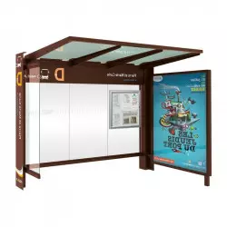 Station bus Kub PROCITY - Avec bardage et vitrine Station bus Kub PROCITY - Avec bardage et vitrine