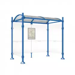 Abri arrêt de bus Province PROCITY - 2500 mm - avec bardage - pommeau agora Abri arrêt de bus Province PROCITY - 2500 mm - avec bardage - pommeau agora