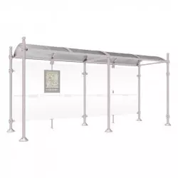 Abri arrêt de bus Province PROCITY - 5000 mm - sans bardage - pommeau boule