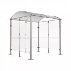 Abri vélos voûte avec bardages en verre PROCITY - Avec bardage Abri vélos voûte avec bardages en verre PROCITY - Avec bardage