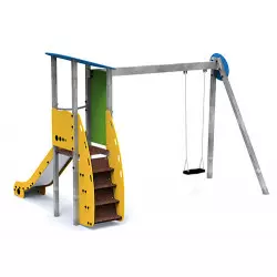 De 1 à 6 ans - Structure avec balançoire pour aire de jeux