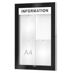 Vitrine extérieure Edge ép.54 mm PROCITY - avec bandeau-titre