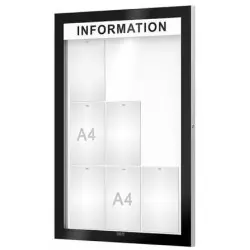 Vitrine extérieure Edge ép.54 mm PROCITY - avec bandeau-titre