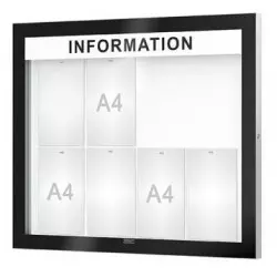 Vitrine extérieure Edge ép.54 mm PROCITY - avec bandeau-titre