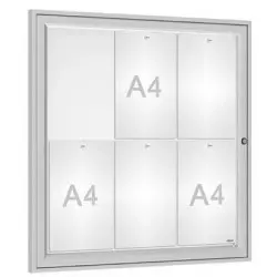 Vitrine extérieure Tradition anodisée PROCITY - porte battante