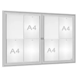 Vitrine extérieure Tradition anodisée PROCITY - porte levante