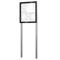 Vitrine extérieure sur poteaux Edge ép.54 mm PROCITY Vitrine extérieure sur poteaux Edge ép.54 mm PROCITY