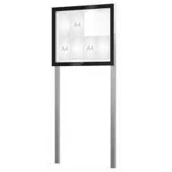 Vitrine extérieure sur poteaux Edge ép.54 mm PROCITY
