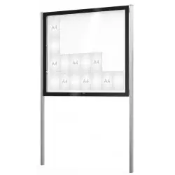 Vitrine d'affichage sur poteaux Edge ép.80 mm PROCITY