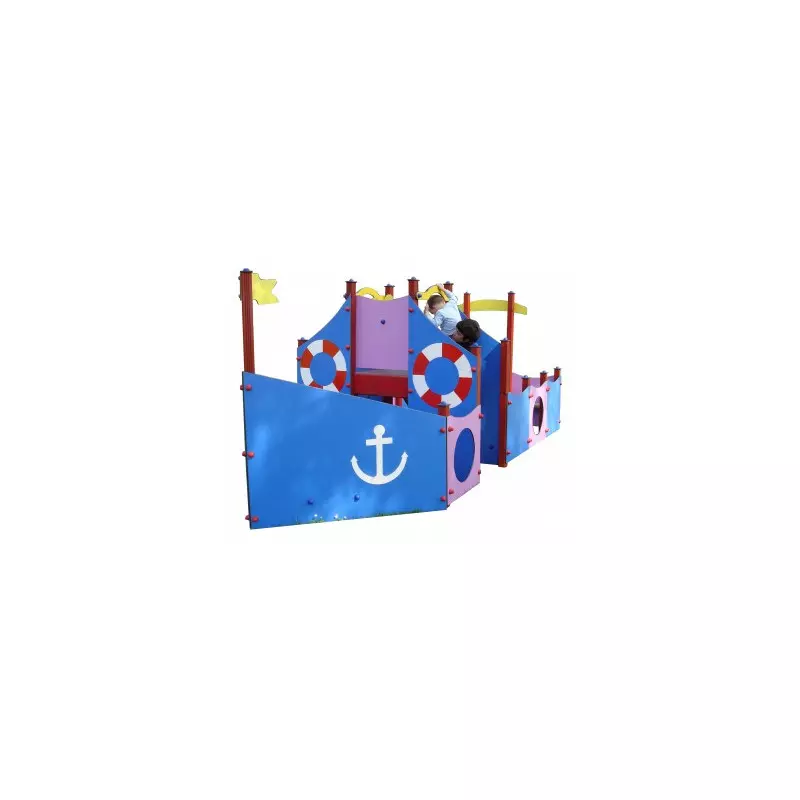 De 2 à 7 ans - Structure en forme de bateau pour aire de jeux