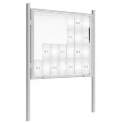 Vitrine d'affichage sur poteaux étanche 2000 PROCITY