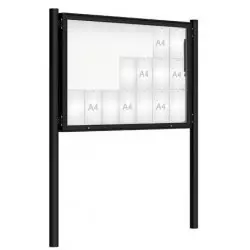 Vitrine extérieure 2000 sur poteaux Couleur PROCITY Vitrine extérieure 2000 sur poteaux Couleur PROCITY