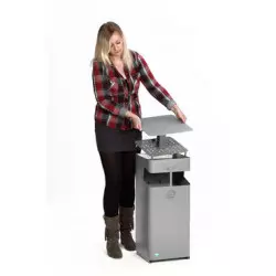 Poubelle extérieure avec cendrier et toit
