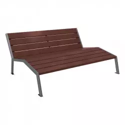 Chaise longue en plastique recyclé Silaos® PROCITY - sans accoudoirs