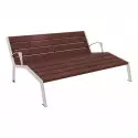 Chaise longue en plastique recyclé Silaos® PROCITY - avec accoudoirs