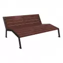 Chaise longue en plastique recyclé Silaos® PROCITY - sans accoudoirs