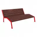 Chaise longue en plastique recyclé Silaos® PROCITY - sans accoudoirs