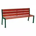 Banc urbain en acier et bois 6 lames Silaos® PROCITY