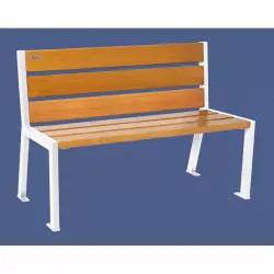Banc urbain en acier et bois 6 lames Silaos® PROCITY Banc urbain en acier et bois 6 lames Silaos® PROCITY