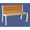 Banc urbain en acier et bois 6 lames Silaos® PROCITY