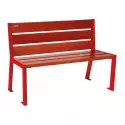 Banc urbain en acier et bois 6 lames Silaos® PROCITY