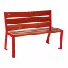 Banc urbain en acier et bois 6 lames Silaos® PROCITY